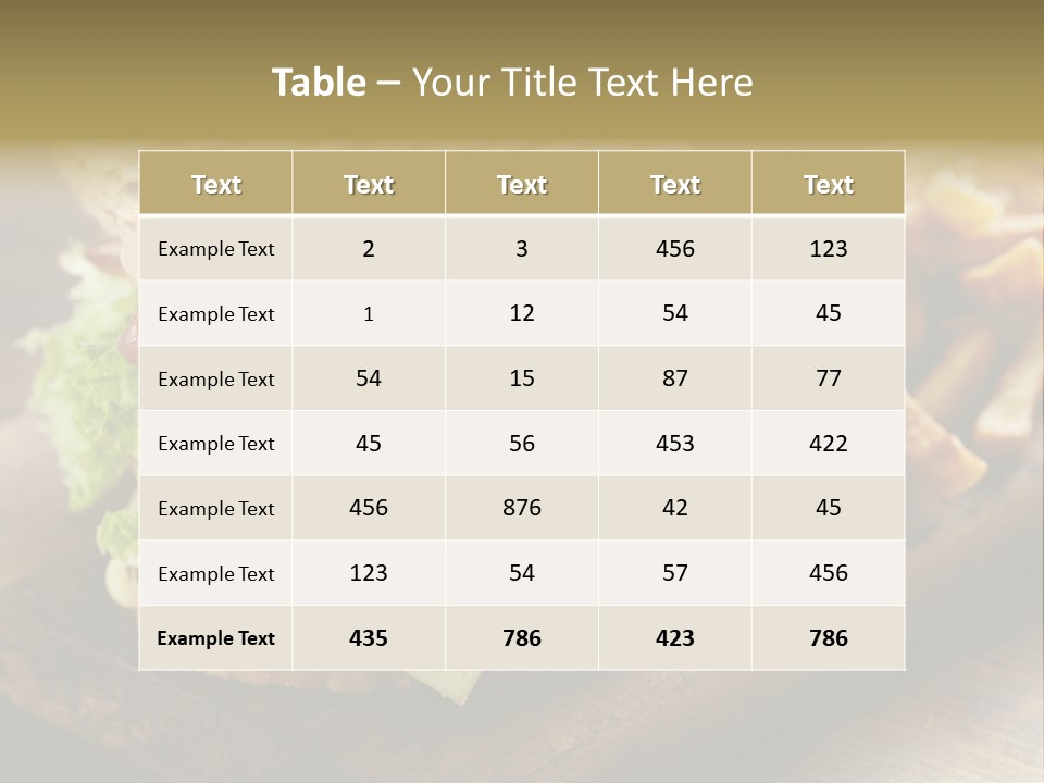 Cheese Toast Bread Blt PowerPoint Template