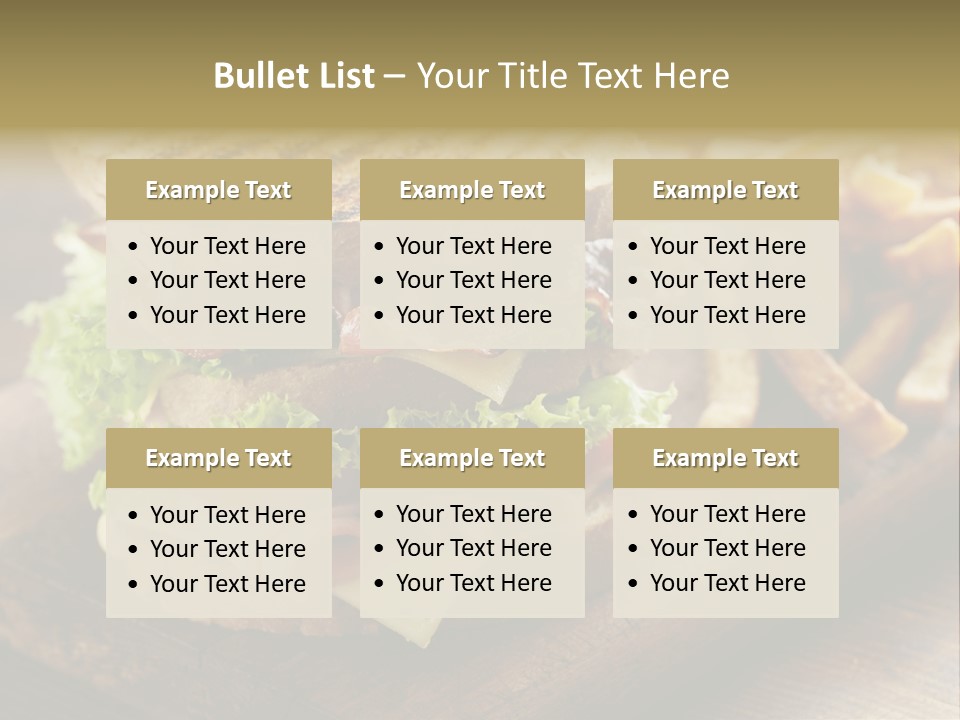 Cheese Toast Bread Blt PowerPoint Template