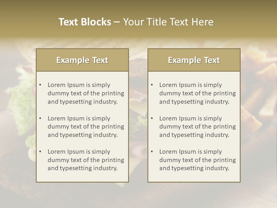 Cheese Toast Bread Blt PowerPoint Template
