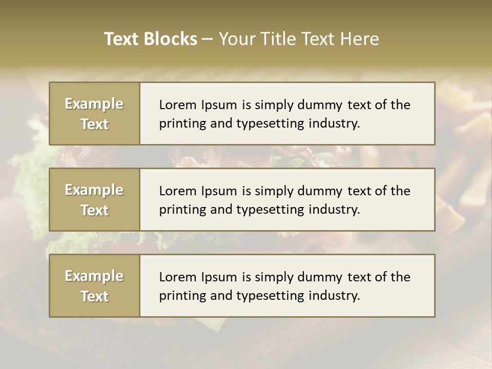 Cheese Toast Bread Blt PowerPoint Template