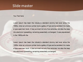 Party Christmas Cake Dark Chocolate Cake PowerPoint Template