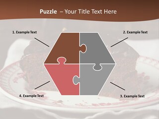 Party Christmas Cake Dark Chocolate Cake PowerPoint Template