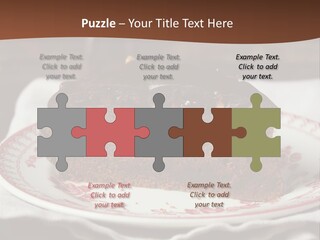 Party Christmas Cake Dark Chocolate Cake PowerPoint Template