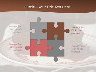 Party Christmas Cake Dark Chocolate Cake PowerPoint Template