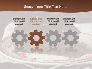 Party Christmas Cake Dark Chocolate Cake PowerPoint Template