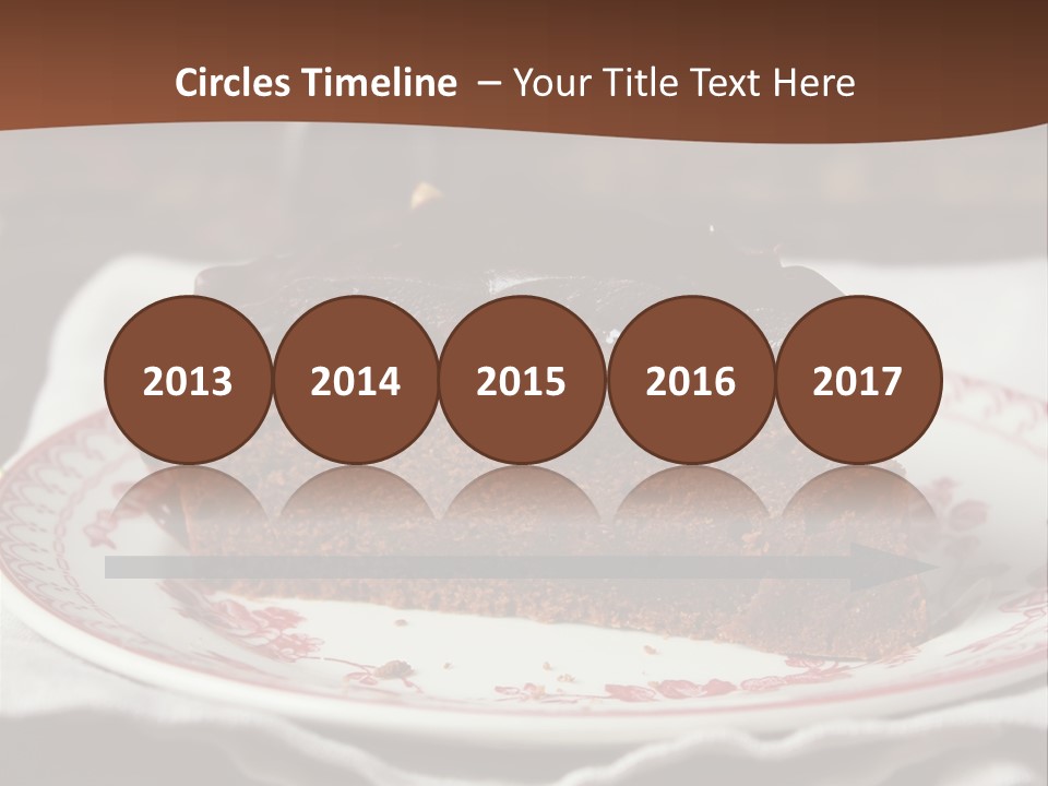 Party Christmas Cake Dark Chocolate Cake PowerPoint Template