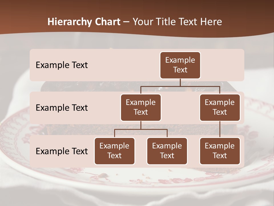 Party Christmas Cake Dark Chocolate Cake PowerPoint Template