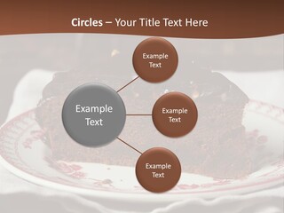 Party Christmas Cake Dark Chocolate Cake PowerPoint Template