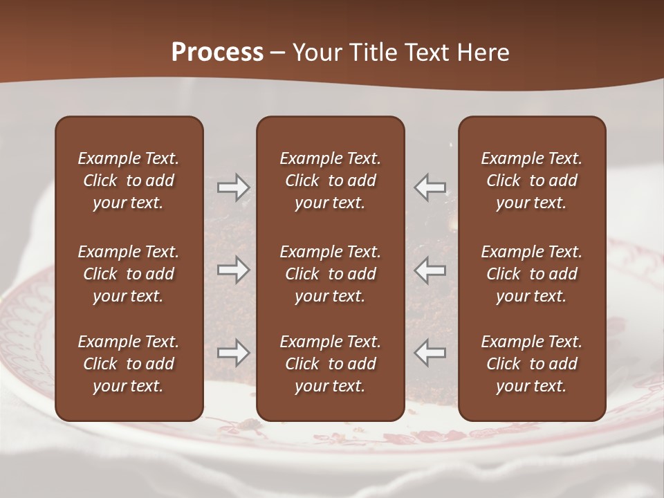 Party Christmas Cake Dark Chocolate Cake PowerPoint Template
