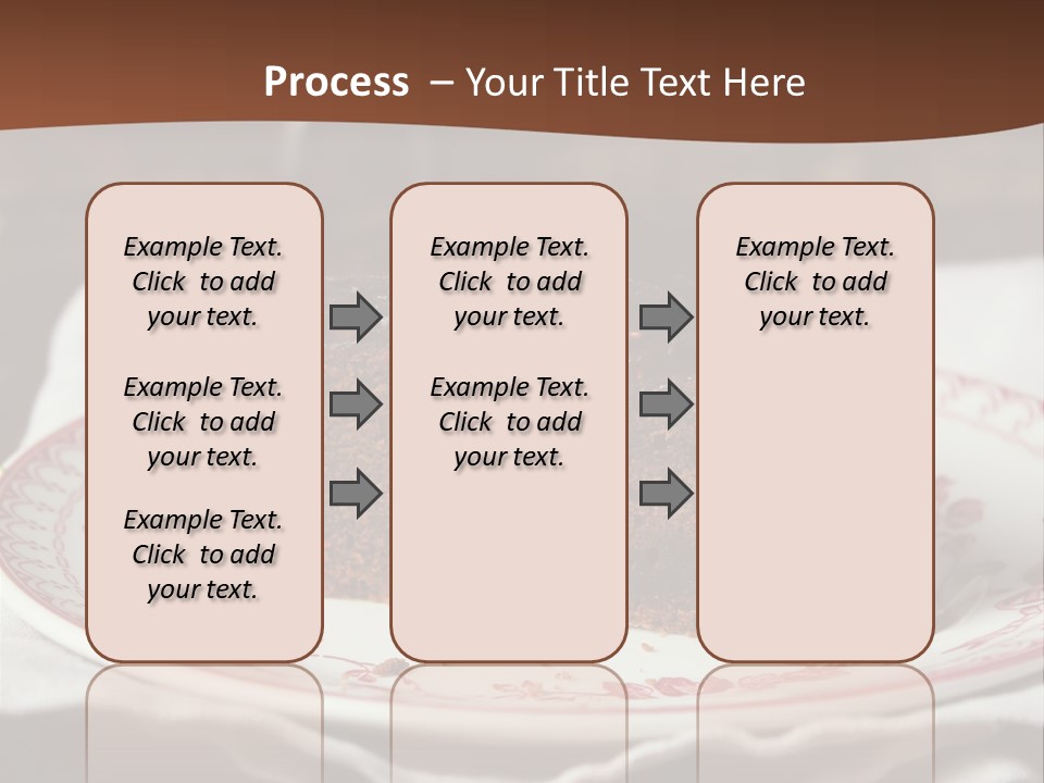 Party Christmas Cake Dark Chocolate Cake PowerPoint Template