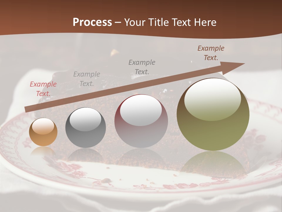 Party Christmas Cake Dark Chocolate Cake PowerPoint Template