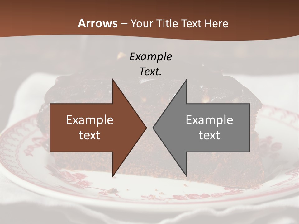 Party Christmas Cake Dark Chocolate Cake PowerPoint Template