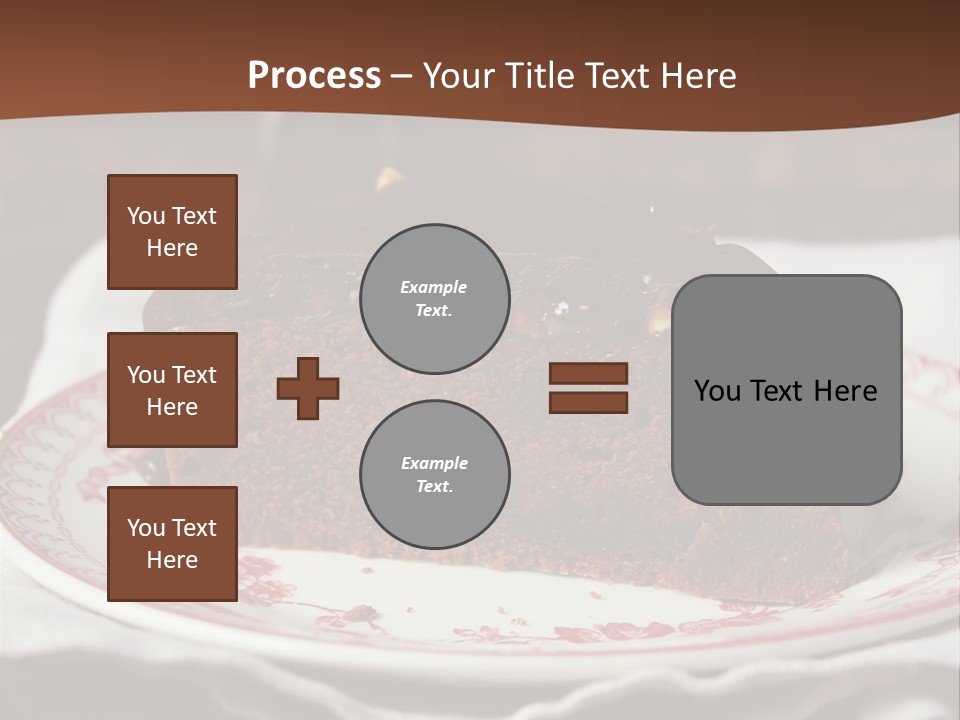 Party Christmas Cake Dark Chocolate Cake PowerPoint Template
