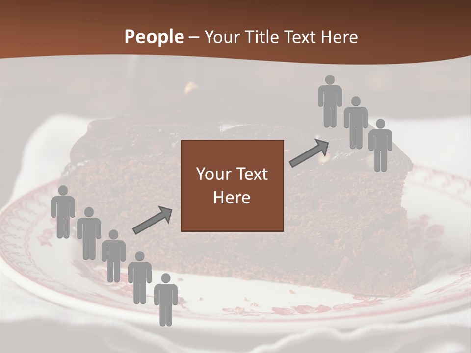 Party Christmas Cake Dark Chocolate Cake PowerPoint Template