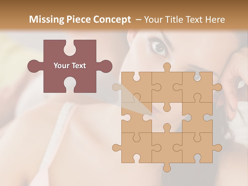 Not Speaking Sofa Pretty PowerPoint Template