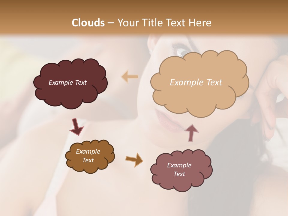 Not Speaking Sofa Pretty PowerPoint Template