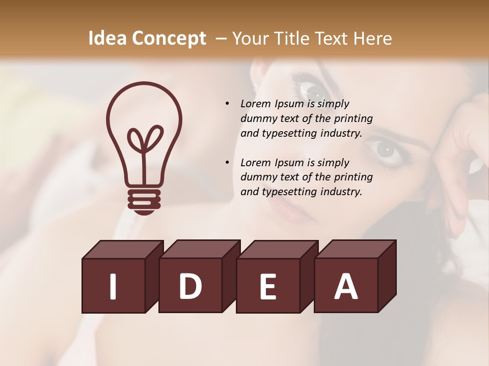 Not Speaking Sofa Pretty PowerPoint Template