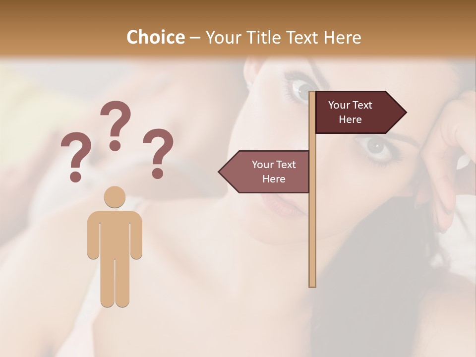 Not Speaking Sofa Pretty PowerPoint Template