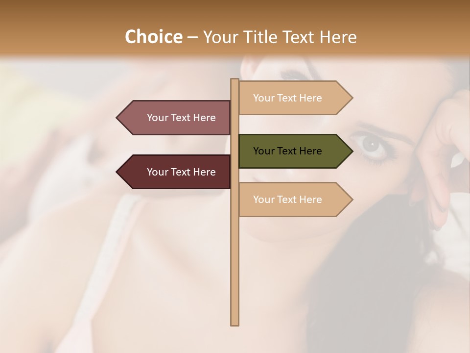 Not Speaking Sofa Pretty PowerPoint Template