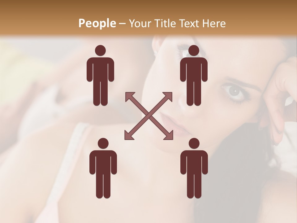 Not Speaking Sofa Pretty PowerPoint Template