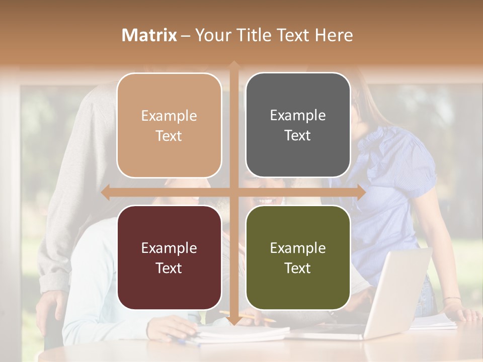 Books People Desk PowerPoint Template