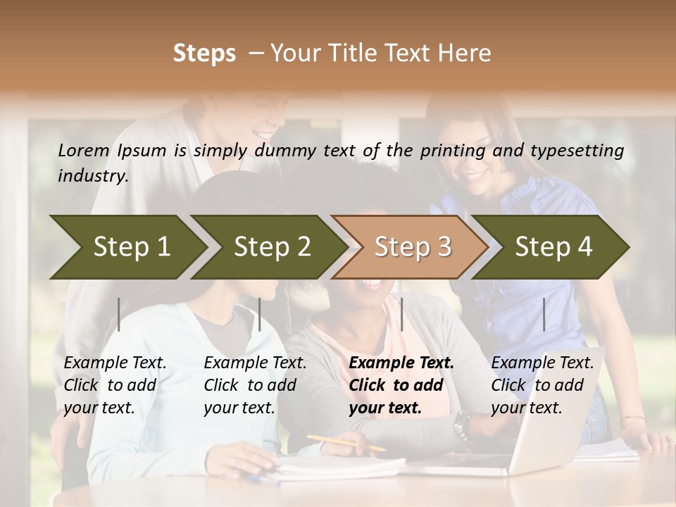 Books People Desk PowerPoint Template