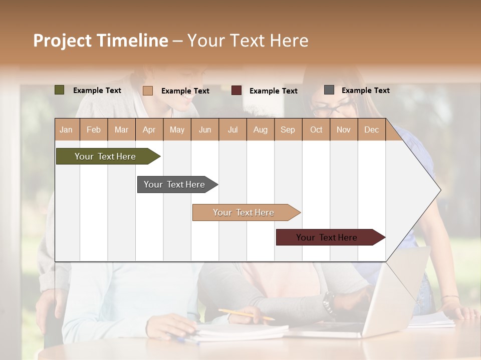 Books People Desk PowerPoint Template