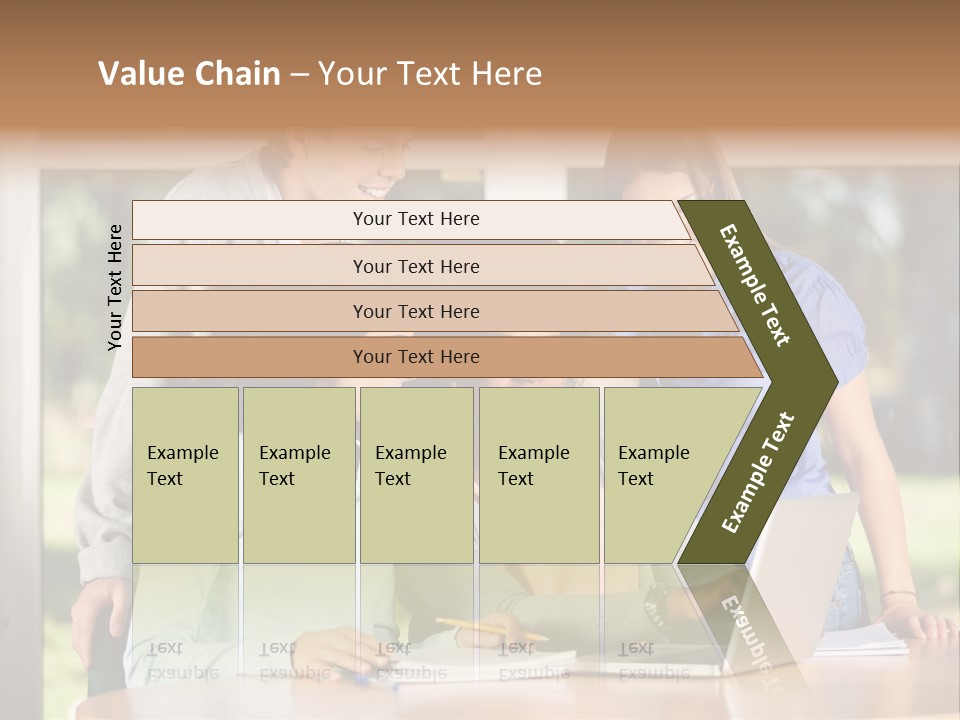 Books People Desk PowerPoint Template