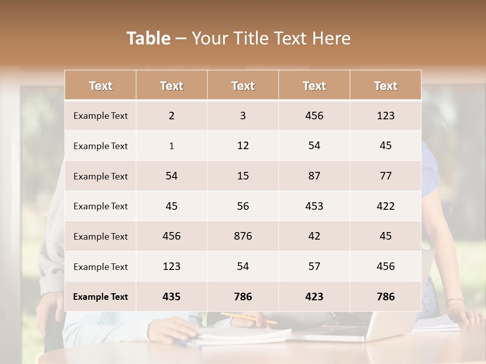 Books People Desk PowerPoint Template