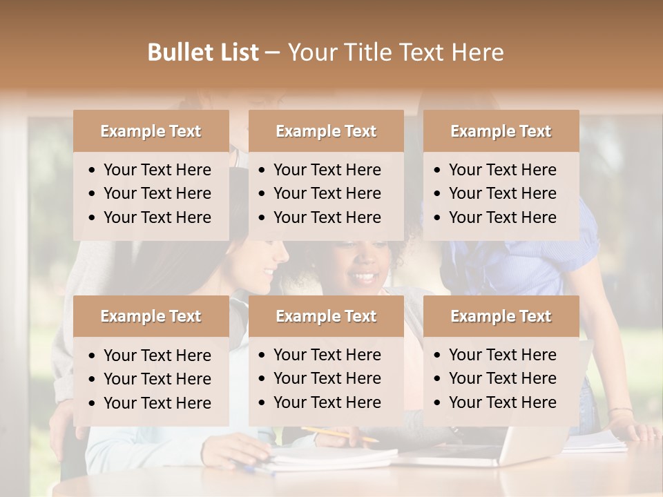 Books People Desk PowerPoint Template