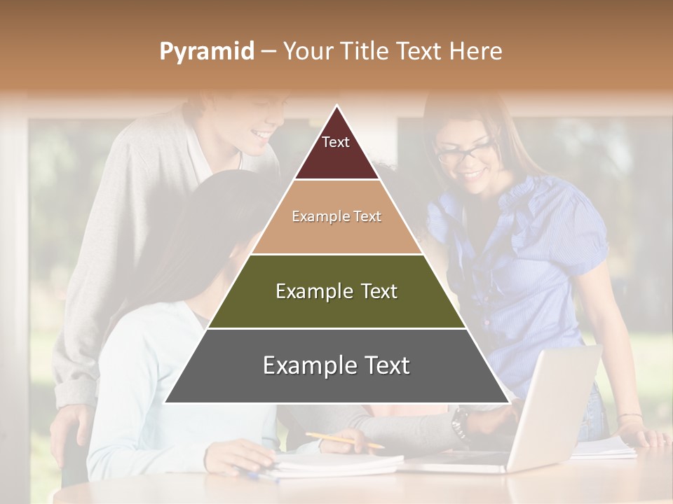 Books People Desk PowerPoint Template