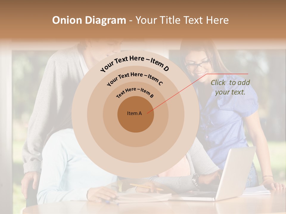 Books People Desk PowerPoint Template