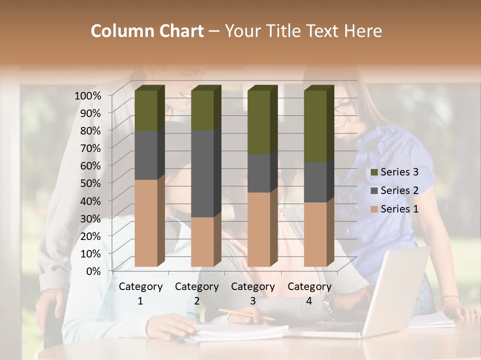Books People Desk PowerPoint Template