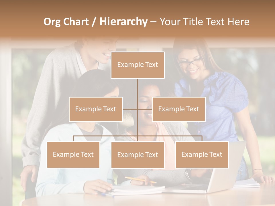 Books People Desk PowerPoint Template