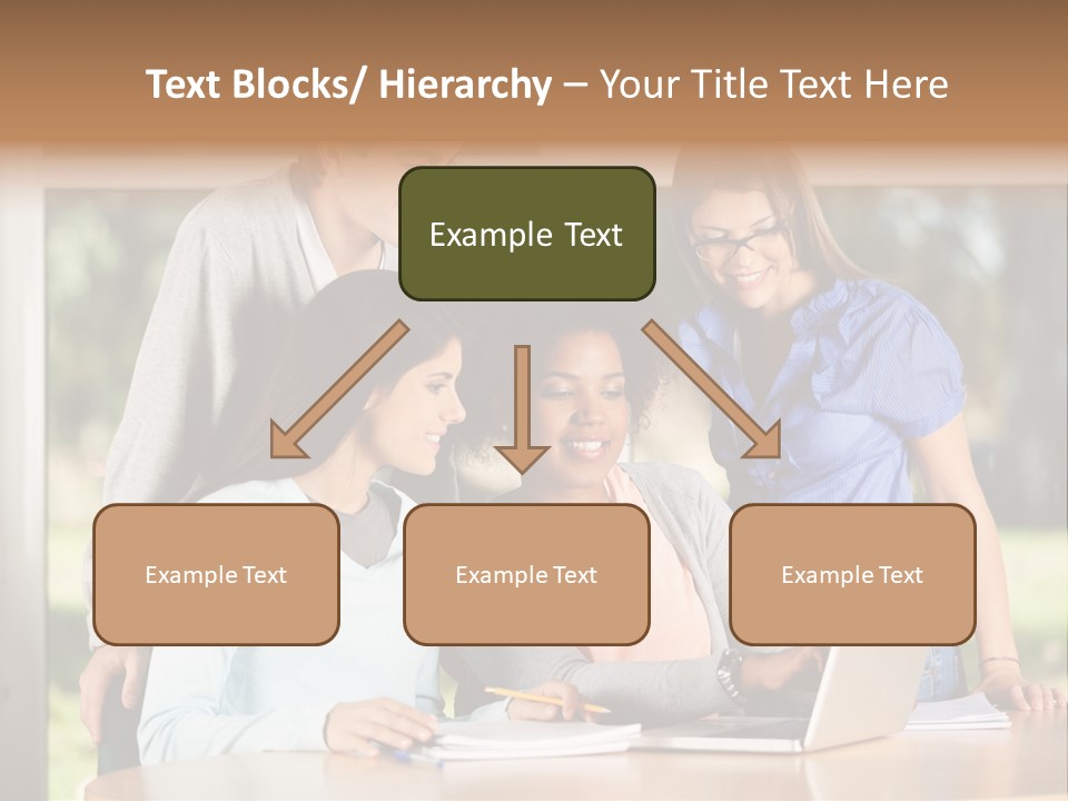 Books People Desk PowerPoint Template