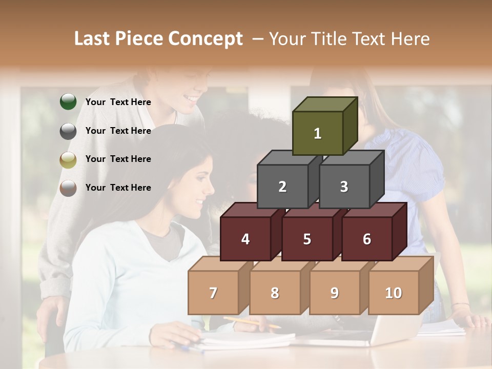 Books People Desk PowerPoint Template