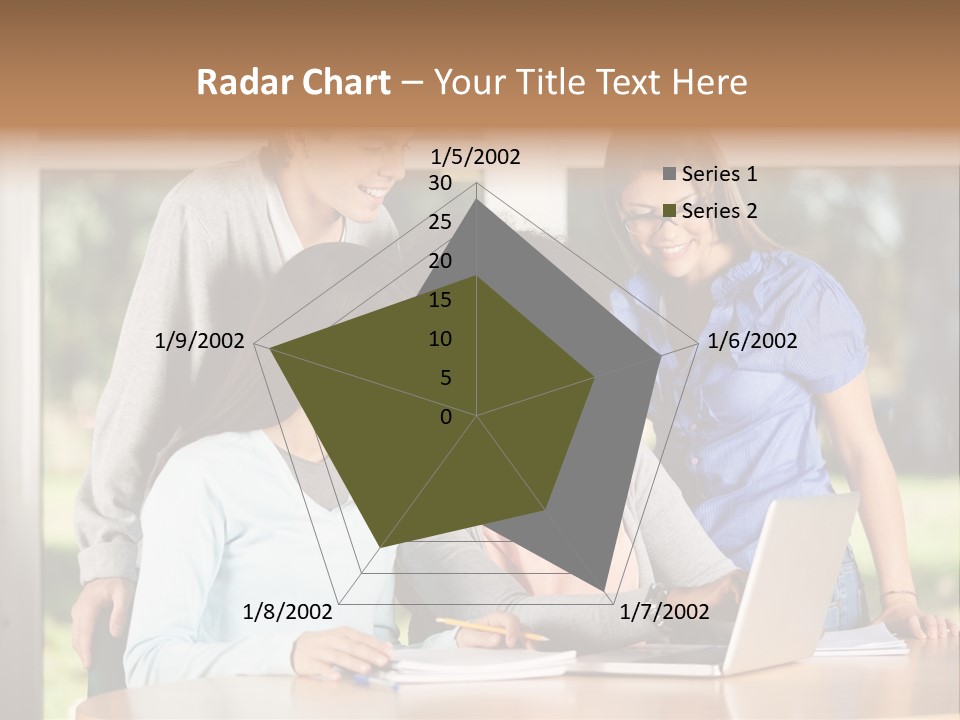 Books People Desk PowerPoint Template