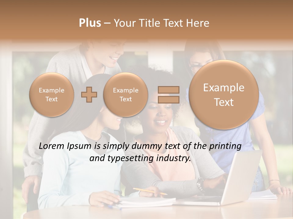 Books People Desk PowerPoint Template
