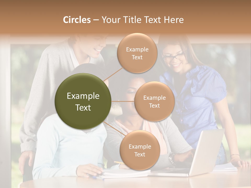 Books People Desk PowerPoint Template