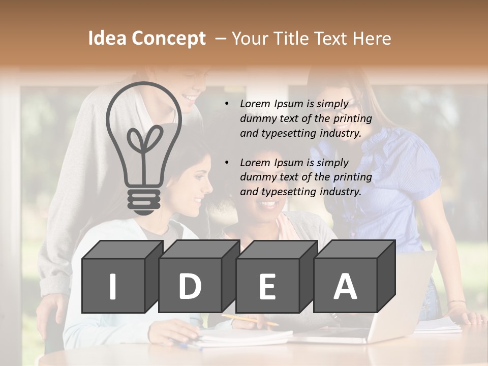 Books People Desk PowerPoint Template