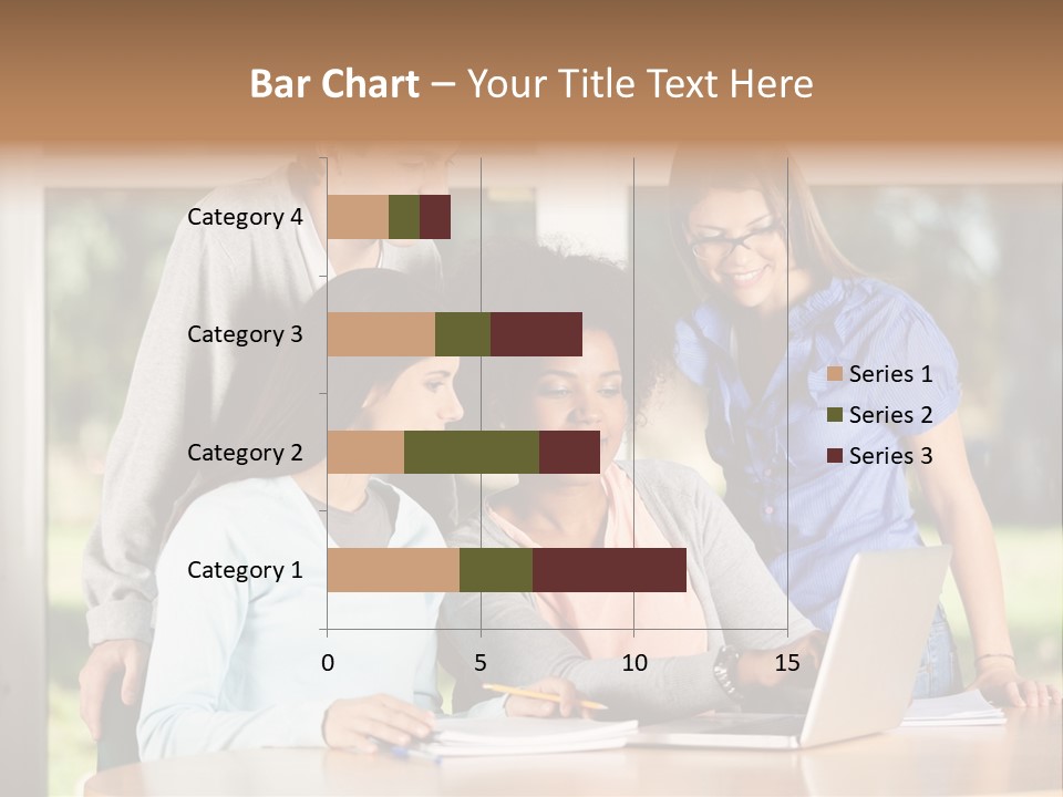 Books People Desk PowerPoint Template