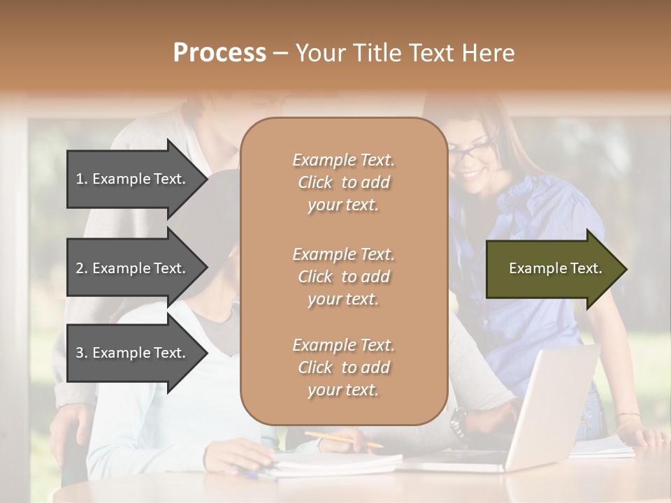 Books People Desk PowerPoint Template