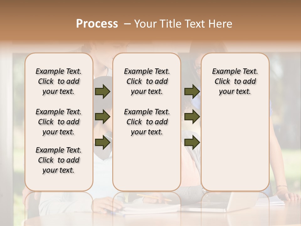 Books People Desk PowerPoint Template