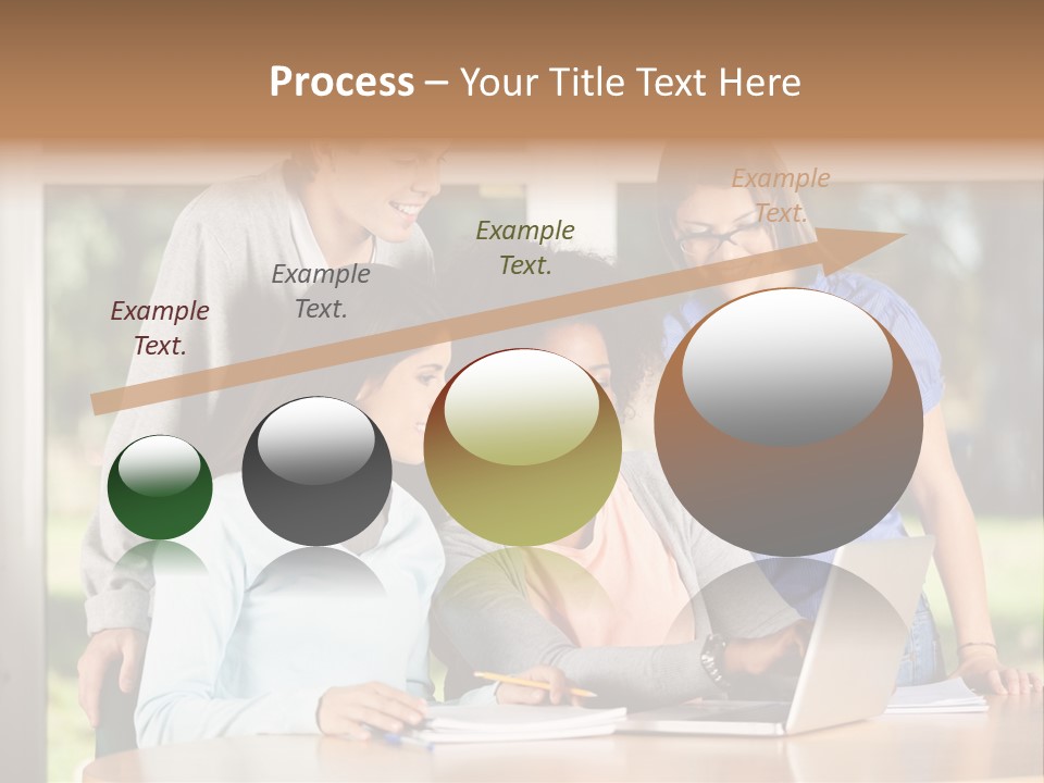 Books People Desk PowerPoint Template