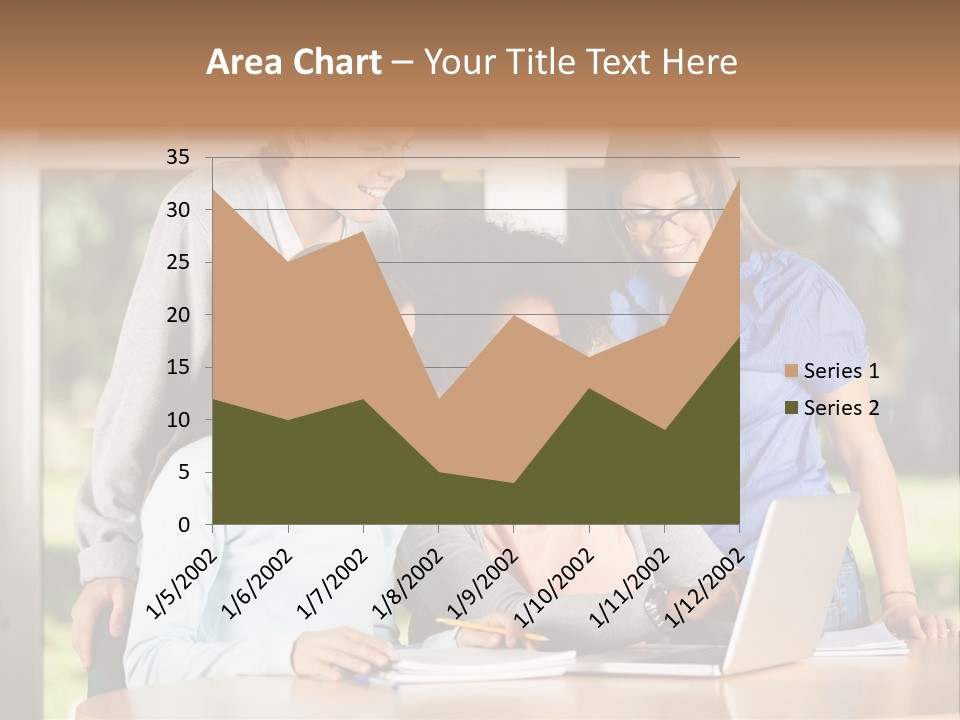 Books People Desk PowerPoint Template