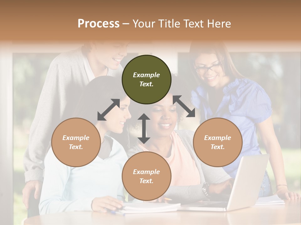Books People Desk PowerPoint Template