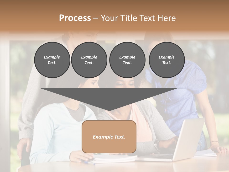 Books People Desk PowerPoint Template