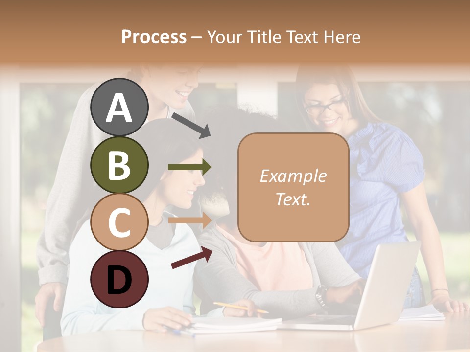 Books People Desk PowerPoint Template