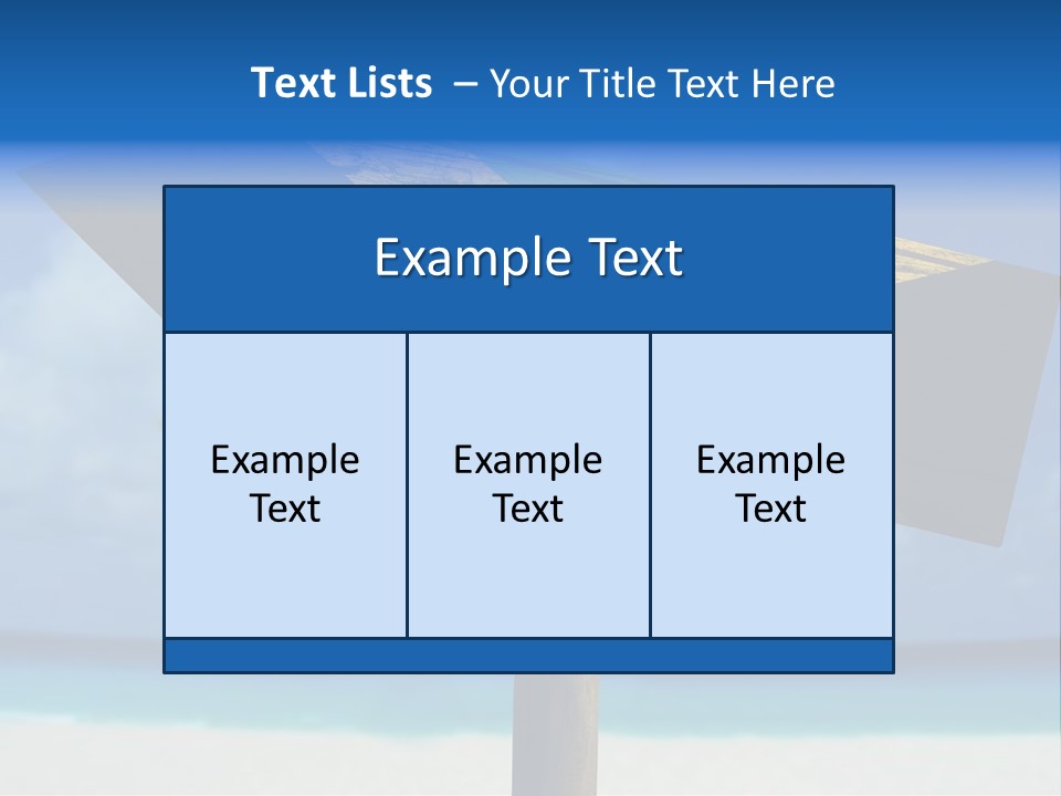 A Wooden Arrow Sign On A Beach With The Ocean In The Background PowerPoint Template