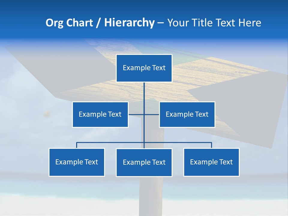 A Wooden Arrow Sign On A Beach With The Ocean In The Background PowerPoint Template